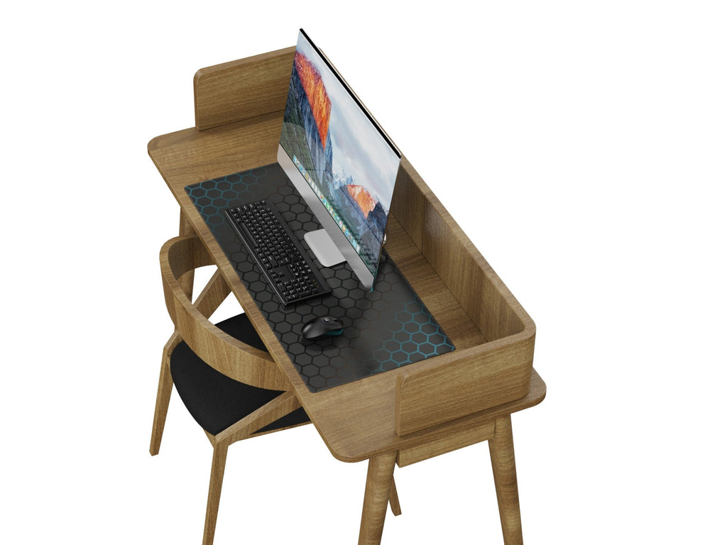 Tapete para rato Techancy 40 x 90 cm, TW2775, borracha antiderrapante, adequado para jogos de PC, preto-3